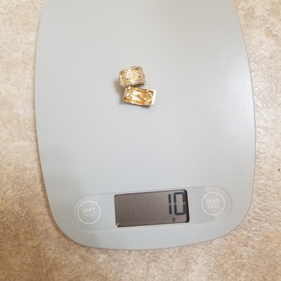 14k Diamond French Clip Hoops Earrings - Picture 11 of 13